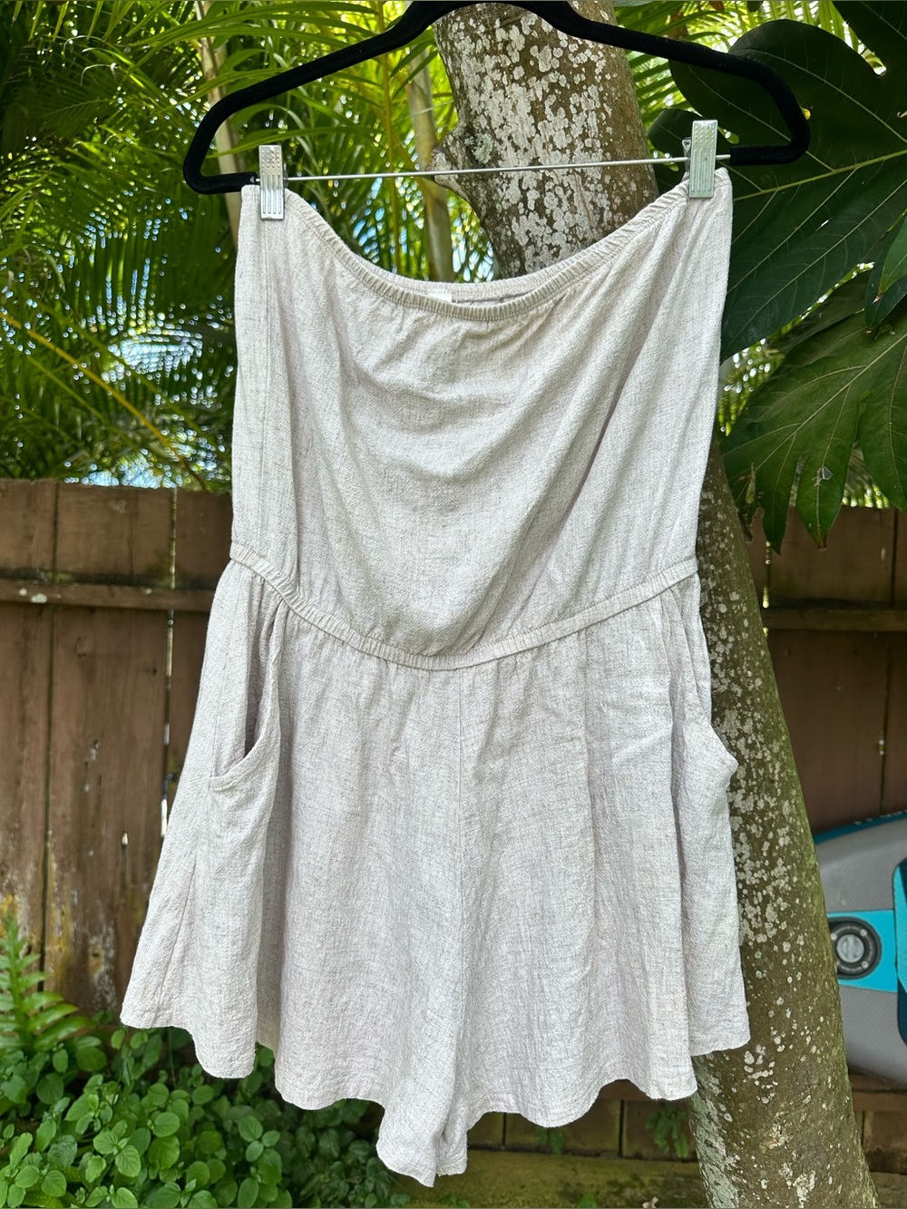 Mahina 🌺 Linen Blend Romper Size L